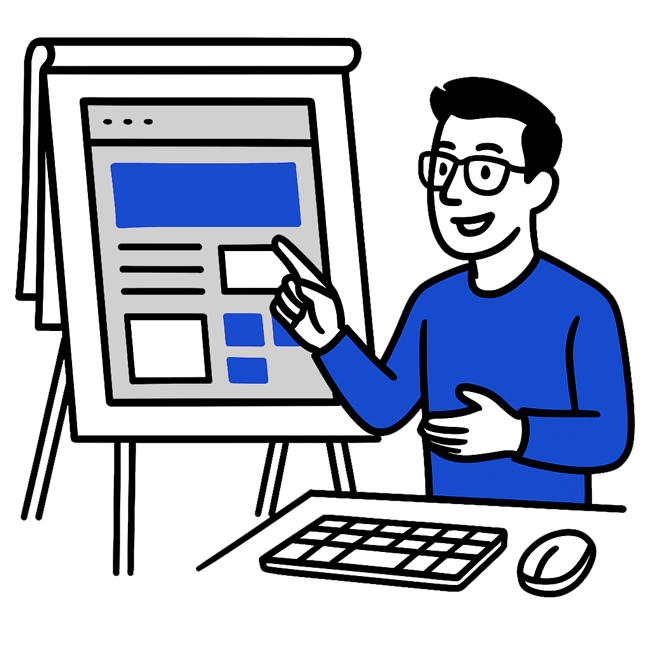 Zeichnung: Web-Layout erklären
