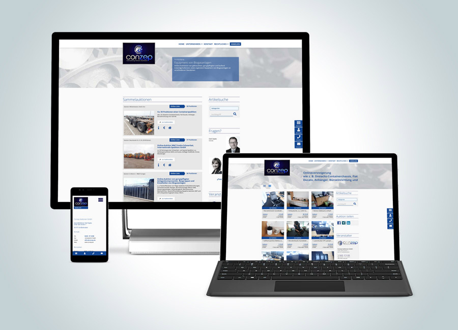 Webseitenvorschau Auktionator Musterseite